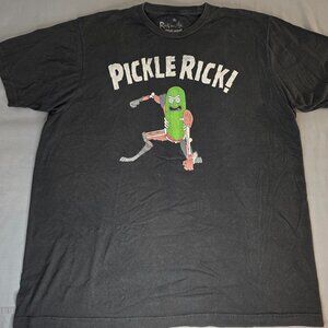 Rick and Morty Pickle Rick XL Tshirt Black